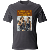 Camiseta Unissex em Algodão - Amizade é Andar Juntos