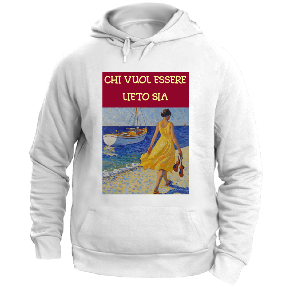 Kapüşonlu Unisex Sweatshirt - Kim Neşeli Olmak İsterse Olsun - (R.C. Ga