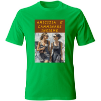 Camiseta Unissex em Algodão - Amizade é Andar Juntos