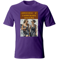 Camiseta Unissex em Algodão - Amizade é Andar Juntos