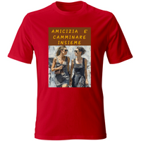 Camiseta Unissex em Algodão - Amizade é Andar Juntos