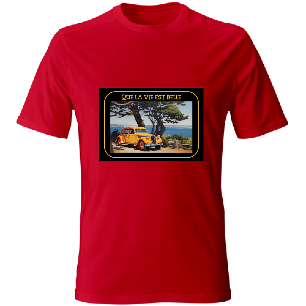 Camiseta Unisex de Algodón - Que La Vie Est Belle - (R.C Garcia)