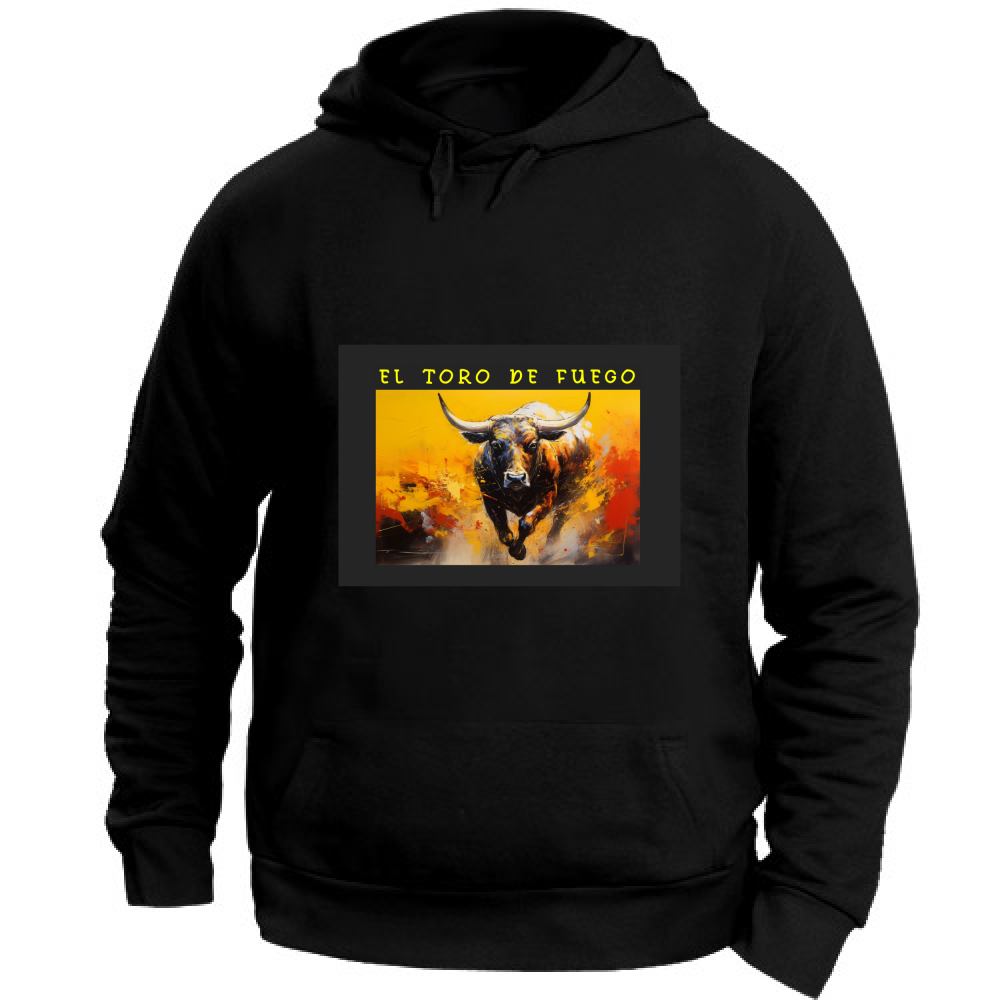 Sudadera Unisex con Capucha Sudadera Unisex - El toro de Fuego - (R.C. Garcia)