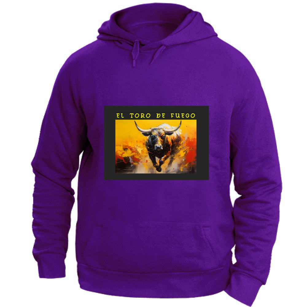 Sudadera Unisex con Capucha Sudadera Unisex - El toro de Fuego - (R.C. Garcia)