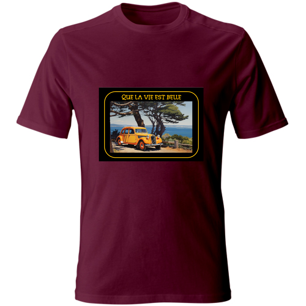 Camiseta Unisex de Algodón - Que La Vie Est Belle - (R.C Garcia)