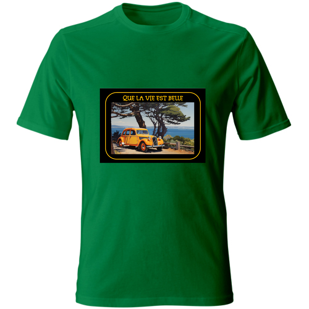 Camiseta Unisex de Algodón - Que La Vie Est Belle - (R.C Garcia)