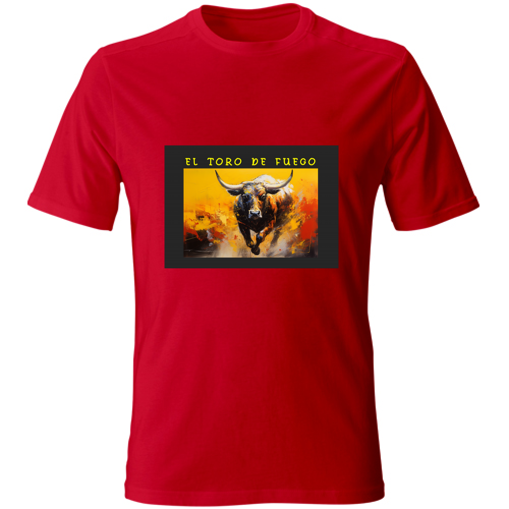 Kaos Unisex - El toro de Fuego - (R. C. Garcia)