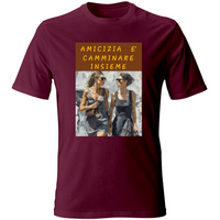 Camiseta Unissex em Algodão - Amizade é Andar Juntos