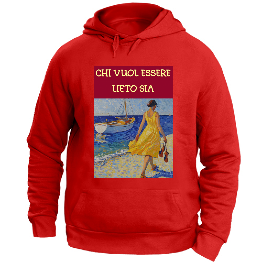 Kapüşonlu Unisex Sweatshirt - Kim Neşeli Olmak İsterse Olsun - (R.C. Ga