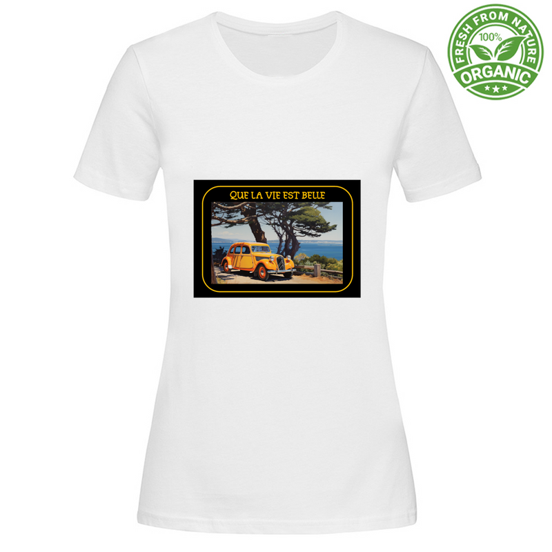 T-Shirt për Femra Organike nga Pambuku Organik - Que La Vi
