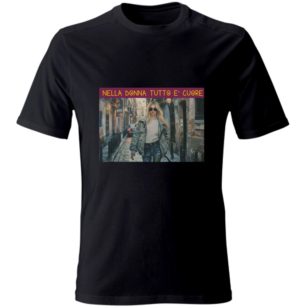 Unisex pamut póló – Nella Donna Tutto E' Cuore