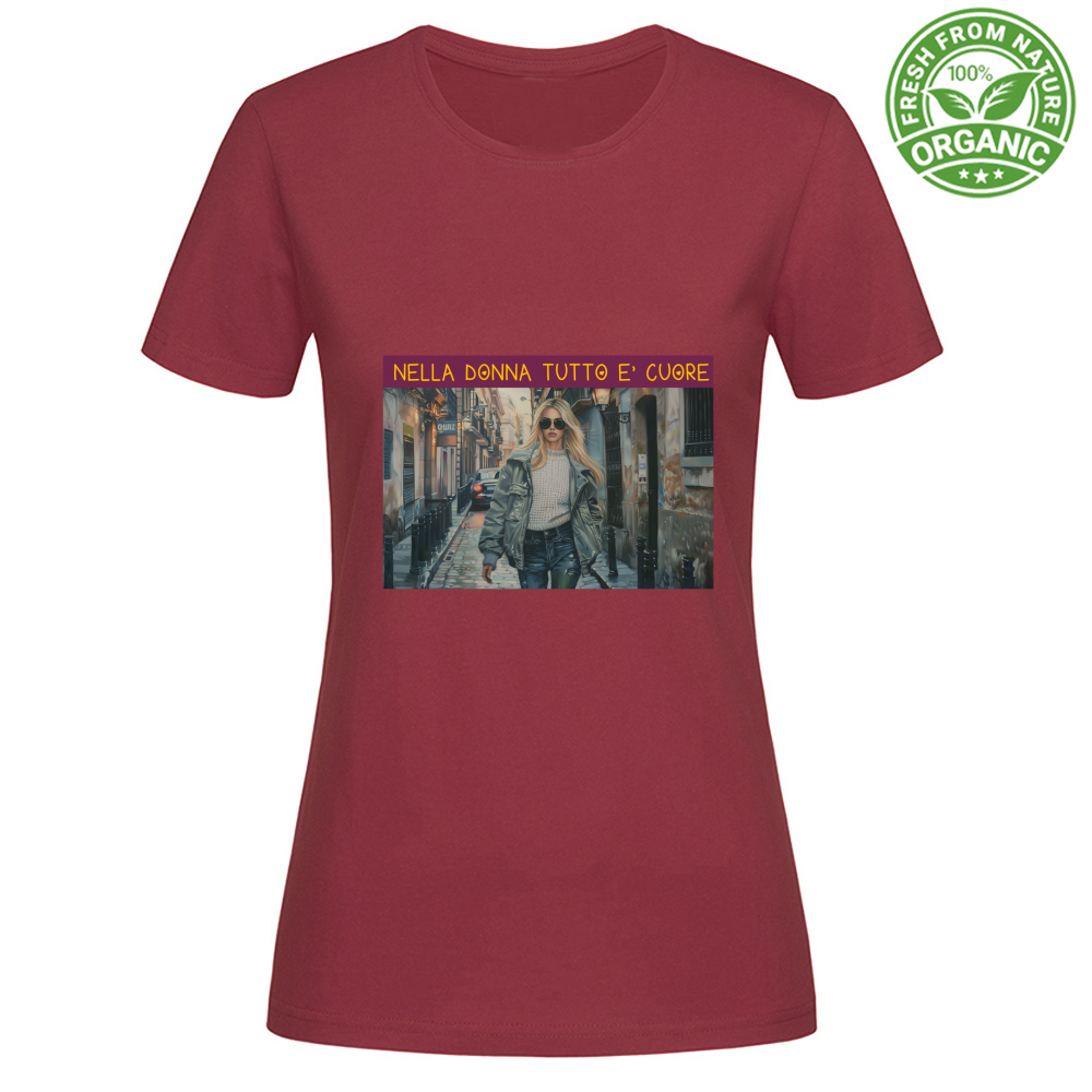 Camiseta Feminina Orgânica em Algodão Orgânico - Nella Don