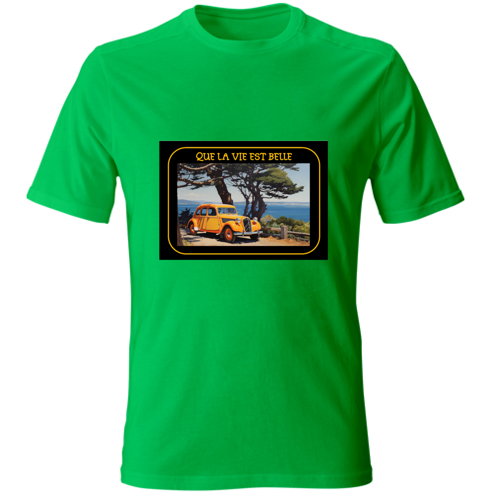 Camiseta Unisex de Algodón - Que La Vie Est Belle - (R.C Garcia)