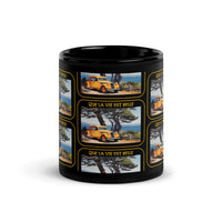 Fényes fekete bögre