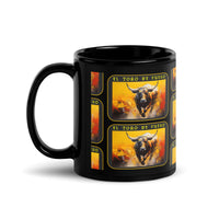 Mug noir brillant conçu par l'artiste Raul Carrasco Garcia