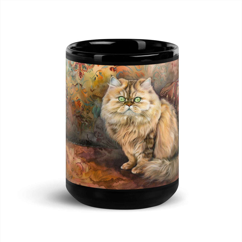 Tazza nera artistica – Madeleine – Gatta affascinante