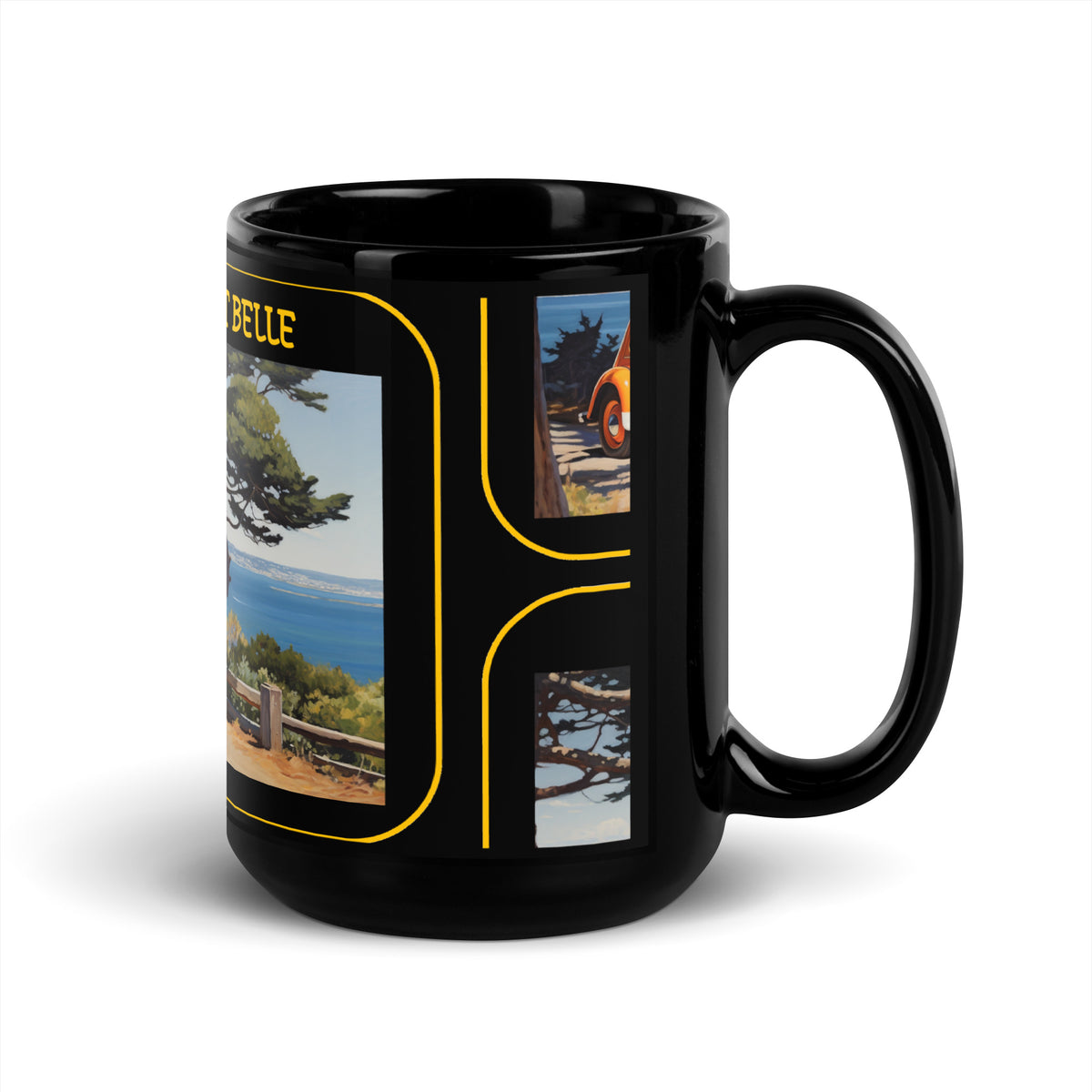 Fényes fekete bögre