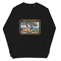 Sweat-shirt raglan bio unisexe conçu par l'artiste Raul Carrasco Garcia