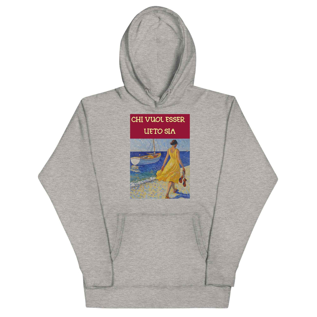 Felpa artistica con cappuccio - Chi vuol esser lieto sia