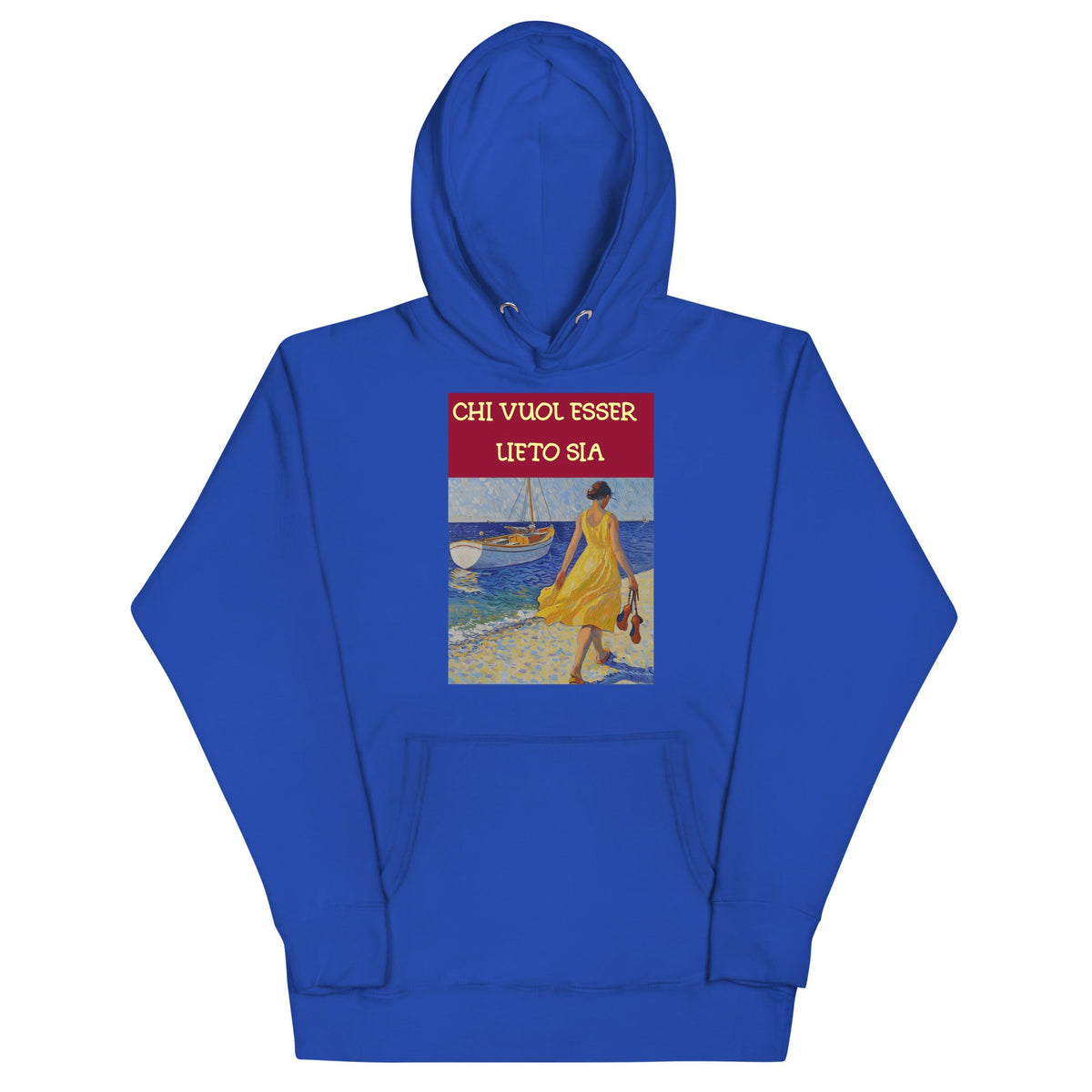 Felpa artistica con cappuccio - Chi vuol esser lieto sia